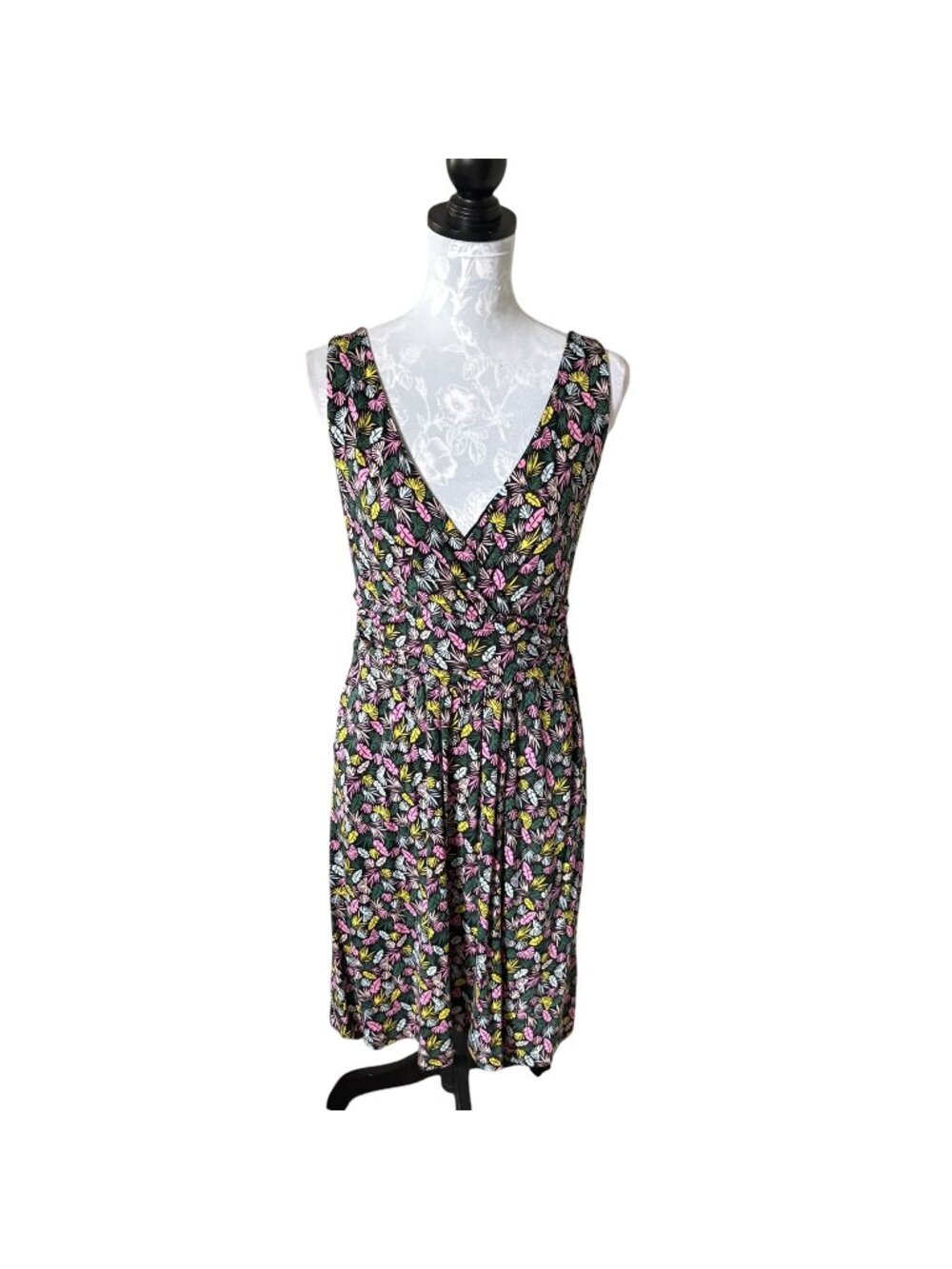 BODEN Jersey Tank Dress Womens Stretchy Floral Size 8 Regular NWT
